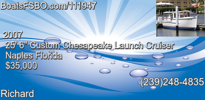 Custom Chesapeake Launch Cruiser