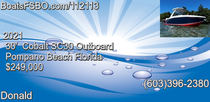 Cobalt SC30 Outboard